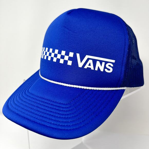 Vans Checkered Trucker Hat Cap Snap Back Otto Baseball Hat Skater Streetwear - Picture 1 of 7